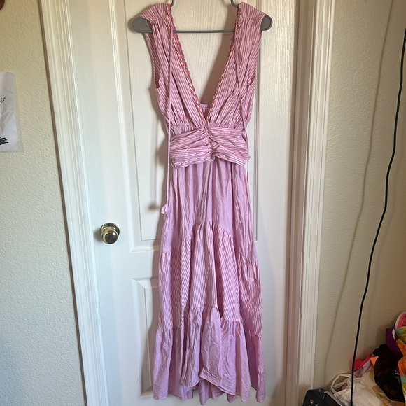 Miss Los Angeles Pink Stripe Tiered dress - Picture 5 of 6